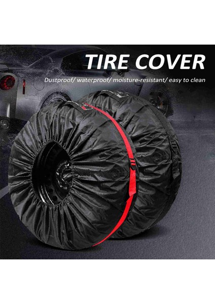 4 Adet Lastik Kapakları, Su Geçirmez Yedek Lastik Kapakları Sert Lastik Tekerlek Koruyucu Arabalar Için Suv Van Kamyonet, Uyar Lastikleri 13" 18" (Yurt Dışından) fiyatları