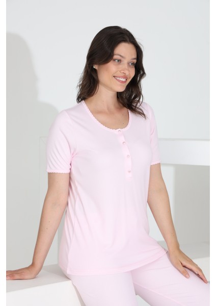 Bambu Kısa Kol Hamile Lohusa Pijama Takım 30241Y-30245Y