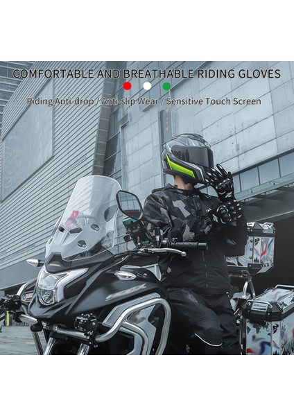 Bsddp Motosiklet Bisiklet Eldiveni Binici Kaymaz Anti-Damla Dört Mevsim Evrensel Açık Nefes Dokunmatik Ekran Eldiveni (Yurt Dışından)