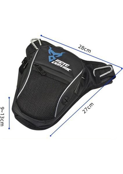 Motocentrıc Bacak Çantası, Su Geçirmez Motosiklet Bacak Çantası Erkekler Kadınlar Için Bel Paketi Yansıtıcı Şeritler ile Yürüyüş Sürme Döngüsü (Yurt Dışından)
