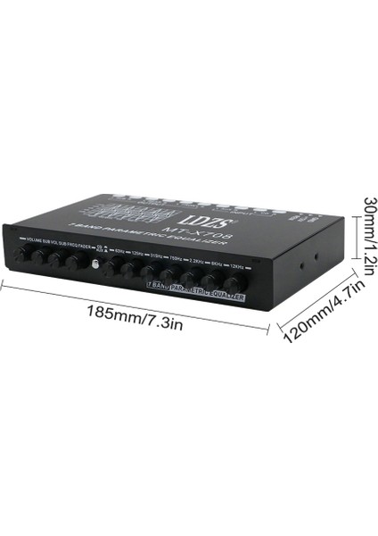 Profesyonel 7 Bantlı Araç Ekolayzır Araba Için Çok Işlevli Ses Eq Tuning Crossover Amplifikatör Parametrik Ekolayzır Araba Ses Ekolayzır (Yurt Dışından)