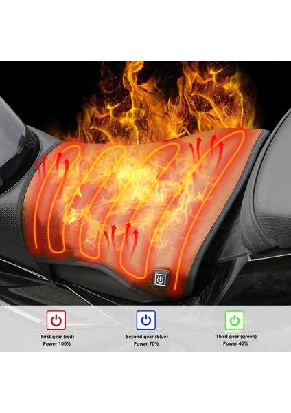 Motosiklet Isıtmalı Koltuk Minderi 12V Elektrikli Isıtmalı Koltuk Pedi Motosiklet Için Su Geçirmez 3 Seviyeleri Akıllı Sıcaklık Kontrolü (Yurt Dışından) fiyatları