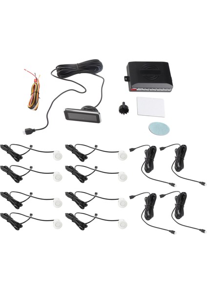 Araba Park Sensörü Arka Ters Radarlar Sistemi 8 Park Sensörleri Mesafe Algılama LCD Mesafe Göstergesi Sesli Uyarı Buzzer (Yurt Dışından)