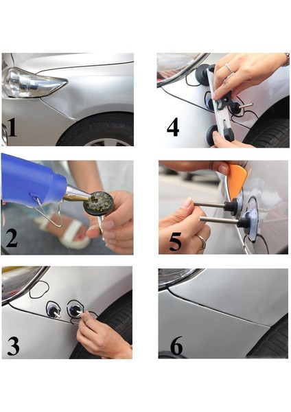 Köprü Dent Çektirme Setleri Paintless Göçük Kaldırma Onarım Aracı ile 6 Adet Tutkal Çektirme Sekmeler Için Otomatik Göçük Kaldırma Küçük Ezik Kapı Dings ve Dolu Hasar (Yurt Dışından) modelleri