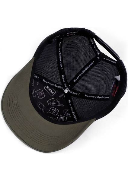 Aslan Logolu Haki-Siyah Trucker Şapka modelleri