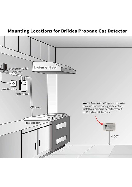Rv Propan Gaz Dedektörü 85DB Yüksek Sesle Alarm Dc 12V, Mini Kompakt Tasarım Rv Propan Alarmı Römork, Karavan, Motorcoach Dijital Ekran Beyaz (Yurt Dışından) modelleri
