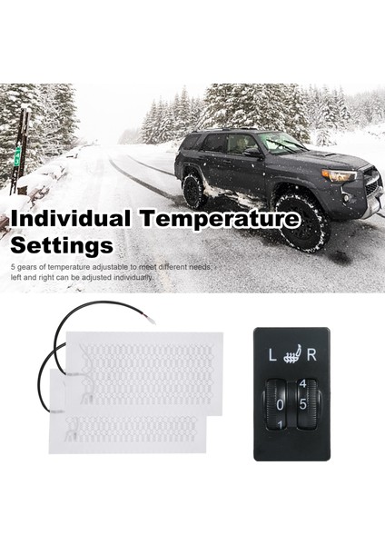 12V Karbon Fiber Koltuk Isıtıcı Kiti 2 Koltuk 5 Dişliler Sıcaklık Anahtarı Klozet Kapağı Isıtmalı Ped Isıtma Yastığı Isıtıcı Arabalar Için Atv (Yurt Dışından)