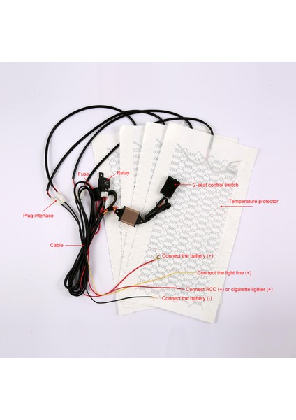 12V Karbon Fiber Koltuk Isıtıcı Kiti 2 Koltuk 5 Dişliler Sıcaklık Anahtarı Klozet Kapağı Isıtmalı Ped Isıtma Yastığı Isıtıcı Arabalar Için Atv (Yurt Dışından) fiyatları