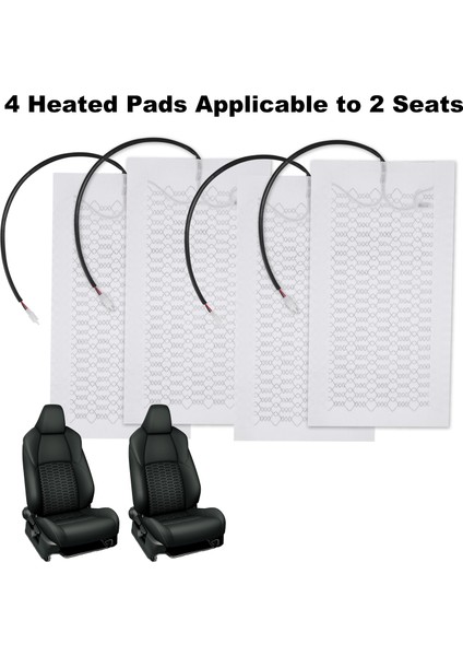 12V Karbon Fiber Koltuk Isıtıcı Kiti 2 Koltuk 5 Dişliler Sıcaklık Anahtarı Klozet Kapağı Isıtmalı Ped Isıtma Yastığı Isıtıcı Arabalar Için Atv (Yurt Dışından) fırsatları