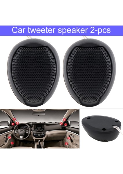 Araç Ses Sistemi Için Evrensel 2 Adet 1000W Yüksek Verimli Mini Dome Tweeter Hoparlörler (Yurt Dışından)