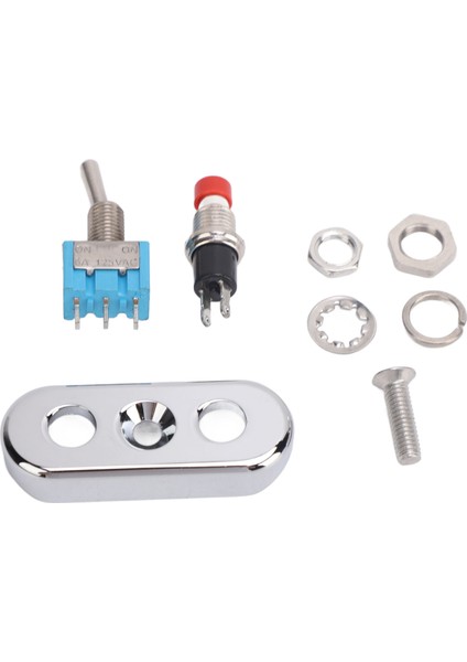 Gidon Start Stop Anahtarı Evrensel Kendini Sıfırlama Motosiklet Öldür Durdurma Geçiş Anahtarı Atv Utv Dirt Bike Için Düğme Anahtarı + 2 Vites Anahtarı (Yurt Dışından)