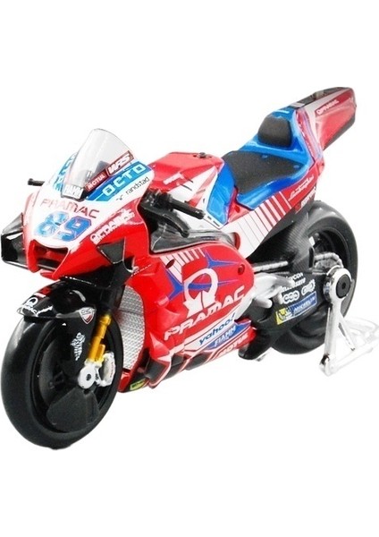 Maisto Simülasyon Motosiklet Yarışı Modeli 2021 Ducati Pramac Kırmızı No. 89 36379 (Yurt Dışından)