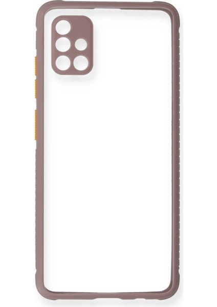 Samsung Galaxy A71 Kılıf Miami Şeffaf Silikon - Açık Mor - NEONX6310-9985