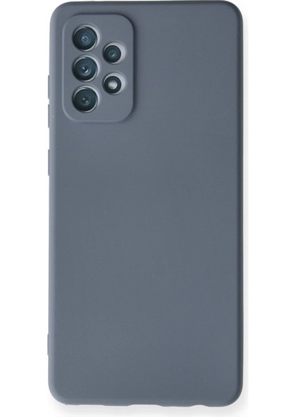 Samsung Galaxy A72 Kılıf Nano Içi Kadife Silikon - Gri Svlrs