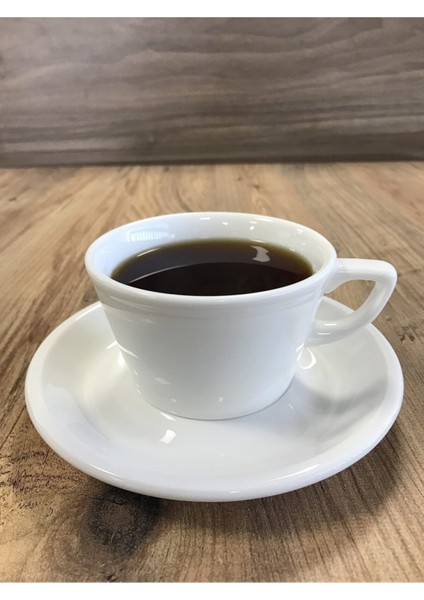 Beyaz 4 Parça Seramik Kahve ve Çay Fincanı Seti 250 cc