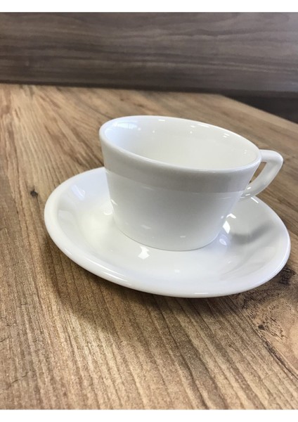 Beyaz 4 Parça Seramik Kahve ve Çay Fincanı Seti 250 cc fırsatları