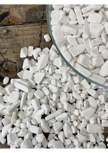 Beyaz Dolomit Taşı 2 kg 1-3 Cm, Bahçe ve Dekor Için Doğal Taş