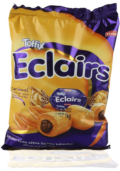 Toffix Eclaırs Kakaolu Şeker 1000 Gr. (1 Poşet)