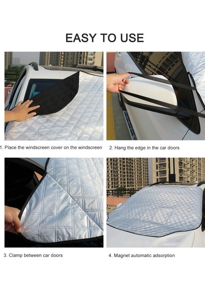 Otomobiller Için Araba Kılıfı Ön Cam Kapağı, Açık Yağmur, Kar, Don, Güneş Koruma Kapağı Anti-Uv Koruması, Ön Cam Buz Koruma Kapağı Her Mevsim Için Evrensel (Yurt Dışından) modelleri