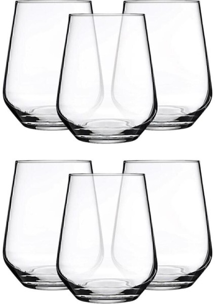 6'lı Beyaz Cam Su Bardağı Seti, Şık ve Dayanıklı Tasarım