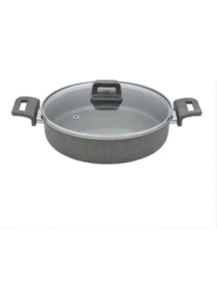 28CM Gri Basık Tencere, Şık ve Kullanışlı Mutfak Gereci fiyatları