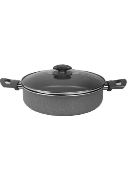 28CM Gri Basık Tencere, Şık ve Kullanışlı Mutfak Gereci modelleri