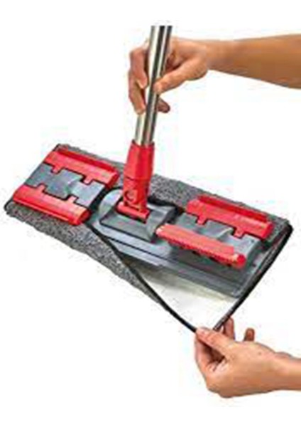 Tak Kullan Mandallı Mop, Bezi ve Sapı Uyumlu, Kırmızı Renk modelleri