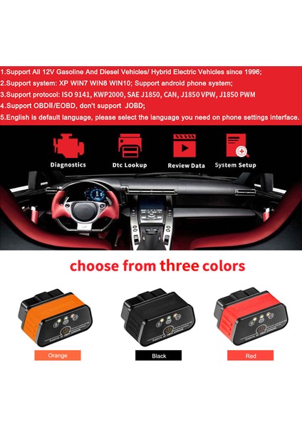 Konnweı KW903 Bt 5.0 Kablosuz Obd-Iı Araç Otomatik Teşhis Tarama Araçları Araba Dedektörü Test Cihazı Ios Için Tarayıcı Android Sistemi (Yurt Dışından) fiyatları