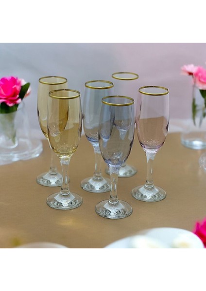 Altı Kişilik, Üç Renkli, Şık Su Bardağı Seti, Kahve Yanına Ideal ve Kullanışlı. fiyatları