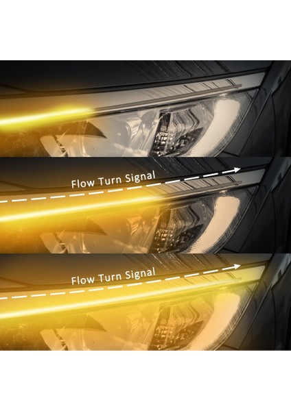 60CM Ultra Ince Araba Yumuşak Tüp LED Şerit Gündüz Çalışan Işık Dönüş Sinyal Lambası (Yurt Dışından) fiyatları