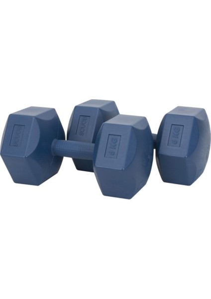 Iki Adet 6 kg Mavi Dambıl Seti, Toplam 12 kg Dayanıklı Spor Ekipmanı
