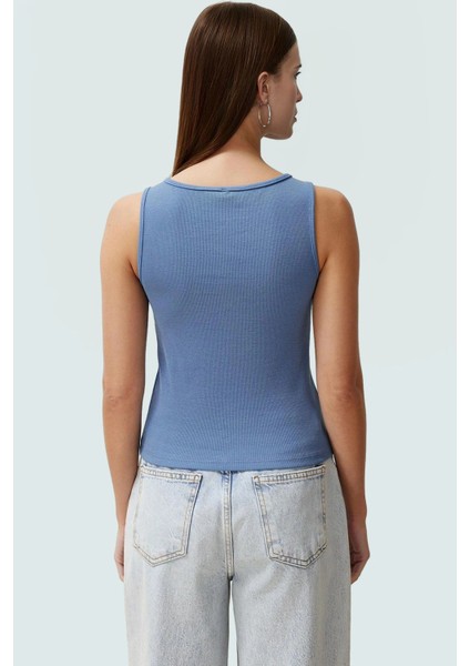 Kadın Kolsuz Örme Bluz Kayık Yaka Fitted Kalıp Rahat Günlük Stil ve Şık Modern fırsatları