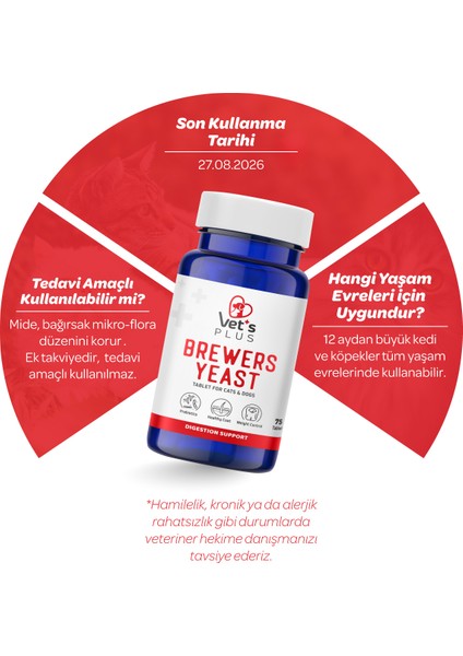 Brewers Yeast Tablet 75'li (Kedi ve Köpekler İçin) fiyatları