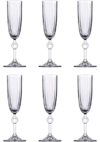 Şık 150CC Flüt Kadeh Seti, 6'lı Paket, Zarif ve Kaliteli Tasarım