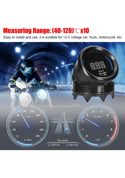 52MM Egzoz Gazları Sıcaklık Ölçer Dijital Araba Ext Sıcaklık Ölçer LED Ekran Egt (40-120)℃X10 Sensör Alarm Fonksiyonu ile Araba Kamyon Motosiklet Için (Yurt Dışından) modelleri