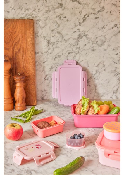 Plastik Lunchbox - Pembe ve Açık Kırmızı modelleri