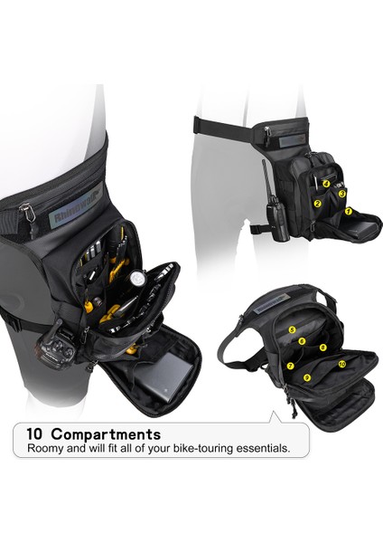 Çok Fonksiyonlu Motosiklet Çantası Nefes Motosiklet Sürme Bacak Çantası Bel Çantası Büyük Kapasiteli Sürme Bacak Çantası Bisiklet Çantası Açık Sürme Çantası (Yurt Dışından)