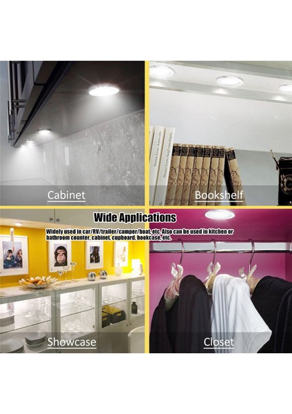 Gömme 15LED Rv Tekne Gömme Tavan Işığı 12V LED Işıkları Yuvarlak Şekil Ultra Ince Camper Iç Aydınlatma Küçük Downlight Kablo ile (Yurt Dışından) modelleri