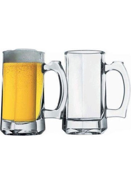 Turuncu Kulplu Bira Bardak Seti 2'li, Şık ve Pratik Tasarım