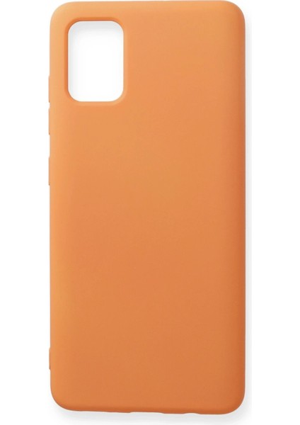 Samsung Galaxy A71 Kılıf Nano Içi Kadife Silikon - Turuncu - NEONX1270-6932