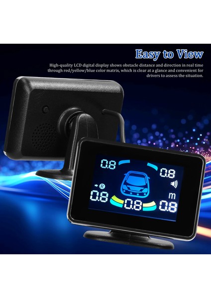 Araba Park Sensörü Geri Radarlar Sistemi Ön ve Arka Destek Sesli Uyarı / Buzzer / Dilsiz 8 Park Sensörleri ile Mesafe Algılama LCD Mesafe Ekran Hacimleri Ayarlanabilir (Yurt Dışından) fiyatları
