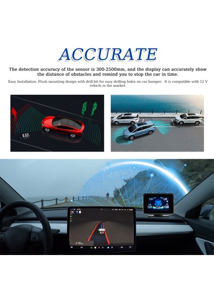 Araba Park Sensörü Geri Radarlar Sistemi Ön ve Arka Destek Sesli Uyarı / Buzzer / Dilsiz 8 Park Sensörleri ile Mesafe Algılama LCD Mesafe Ekran Hacimleri Ayarlanabilir (Yurt Dışından) fırsatları