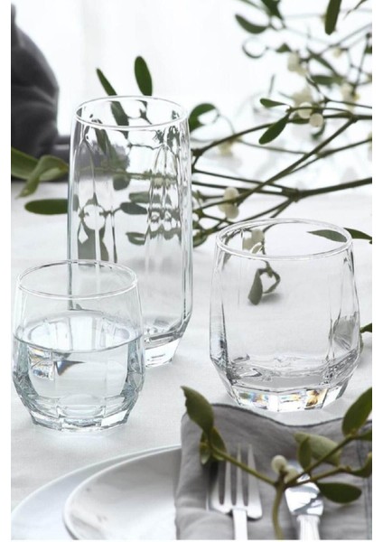 Turuncu 18 Parça Su Bardağı Seti, Şık ve Dayanıklı Tasarım, Ev ve Davetler Için Ideal