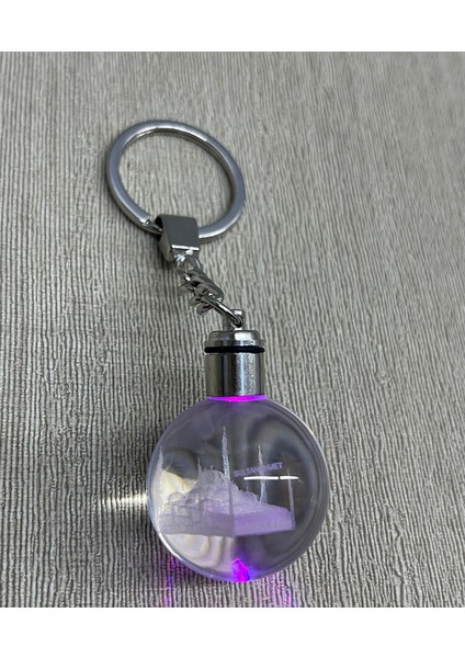 Ledli Sultanahmet Tasarımı Kristal Anahtarlık