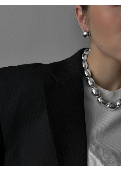 Silver Badem Kolye