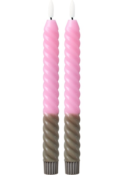 LED Mum - Pembe ve Kahverengi