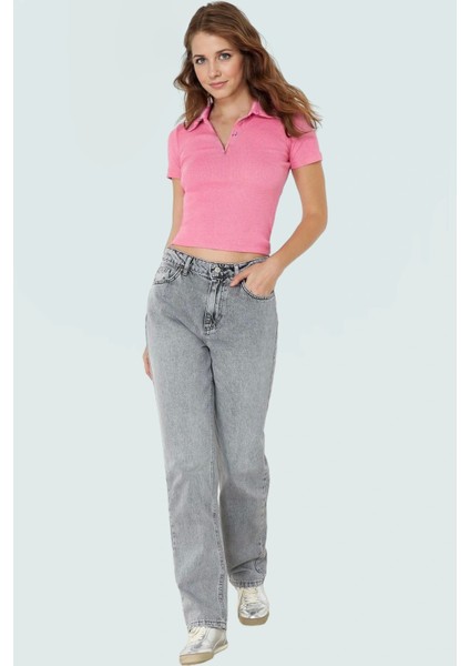 Kısa Kollu Polo Yaka Fermuarlı Örme Bluz Yazlık Rahat Kombin ve Şık Günlük Kullanım Için fiyatları