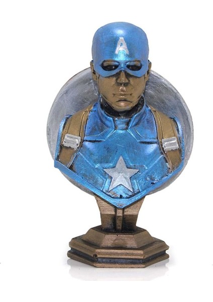 Kaptan Amerika Büst Figür – 17 × 10 cm fırsatları