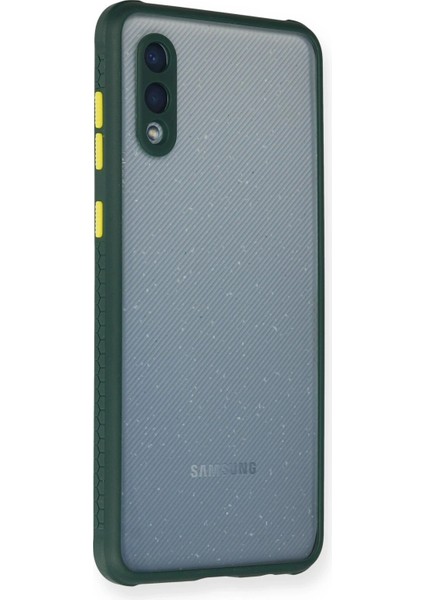Samsung Galaxy A02 Kılıf Miami Şeffaf Silikon - Koyu Yeşil Svlrs fiyatları