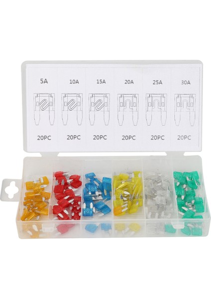 Mini Otomatik Bıçak Sigorta Teli Kiti 5A 10A 15A 20A 25A 30A Araba Iç Parçaları (Yurt Dışından)